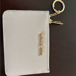 Michael Kors Metallic Card Holder with Gold Keyring